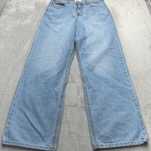 BDG Nitro Fit Baggy Wide Leg Jeans Mens 34x34 Blue Denim Streetwear Light Wash